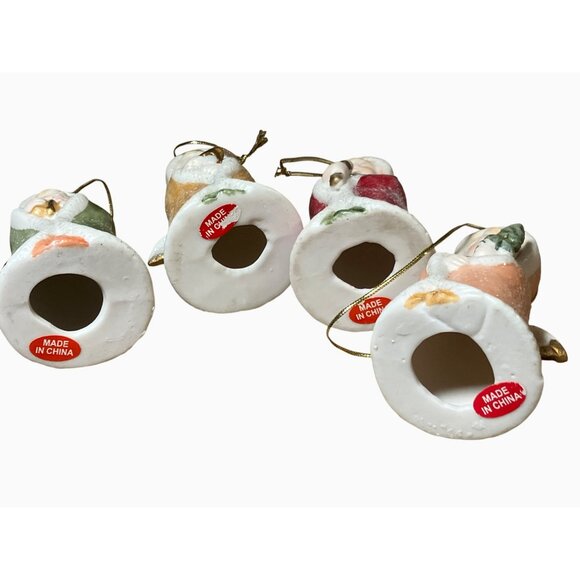 Vintage Ceramic Angel Christmas Ornaments Set Of 4 - Picture 9 of 10